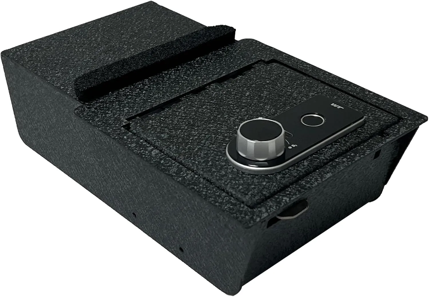 JIKE Center Console Gun Safe - Console Gun Vault Compatible with Tesla Model Y 2021-2024/Model 3 2021-2023 with Heavy Gauge Plate Steel, Fingerprint Lock with Backup Key.