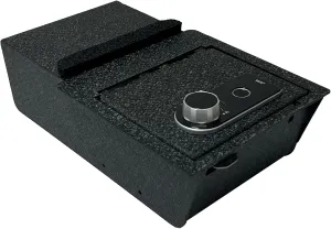 JIKE Center Console Gun Safe - Console Gun Vault Compatible with Tesla Model Y 2021-2024/Model 3 2021-2023 with Heavy Gauge Plate Steel, Fingerprint Lock with Backup Key.