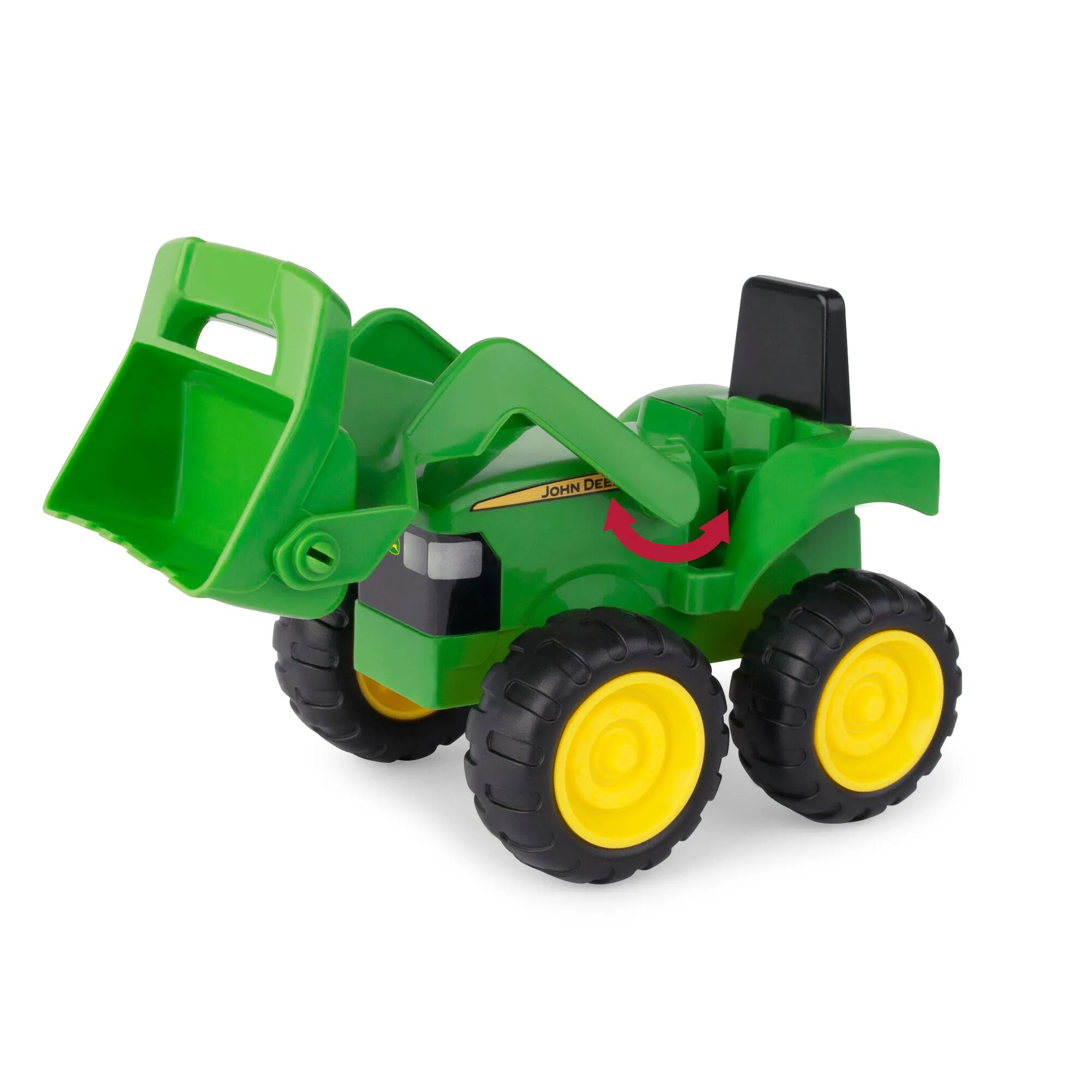 John Deere Sand Pit Bucket Set - Yellow 15cm Bucket, Green Tractor & Green Shovel