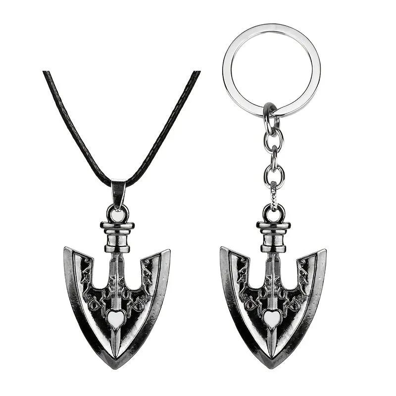JOJO's Small Shovel Key Chain Leather Necklace