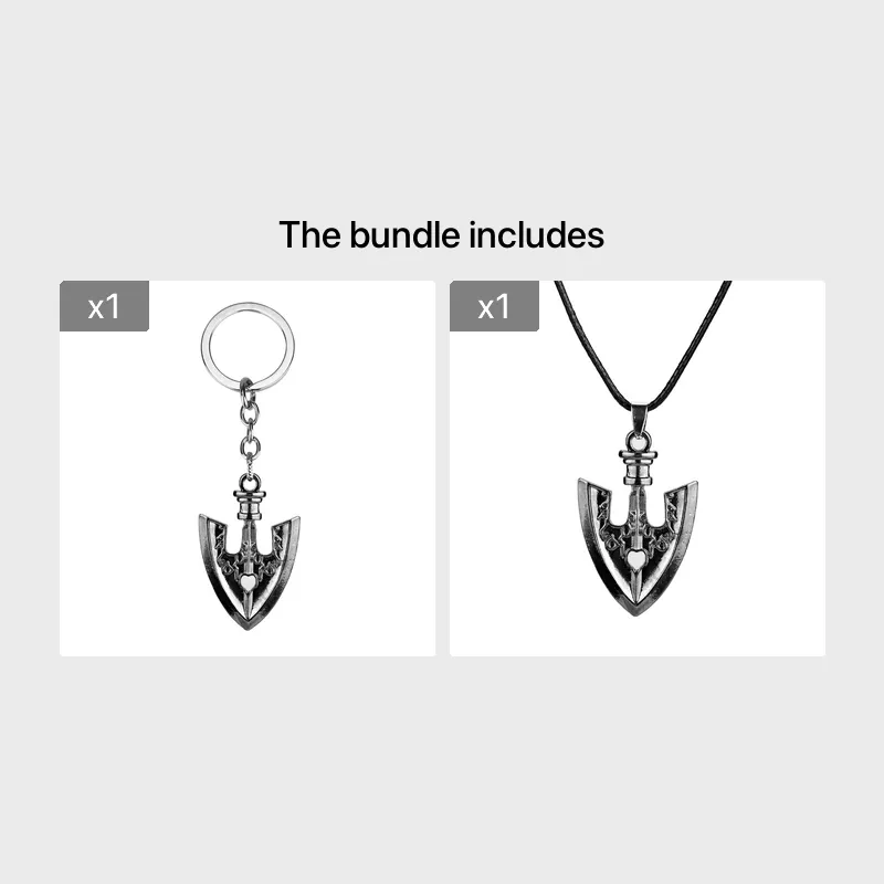 JOJO's Small Shovel Key Chain Leather Necklace