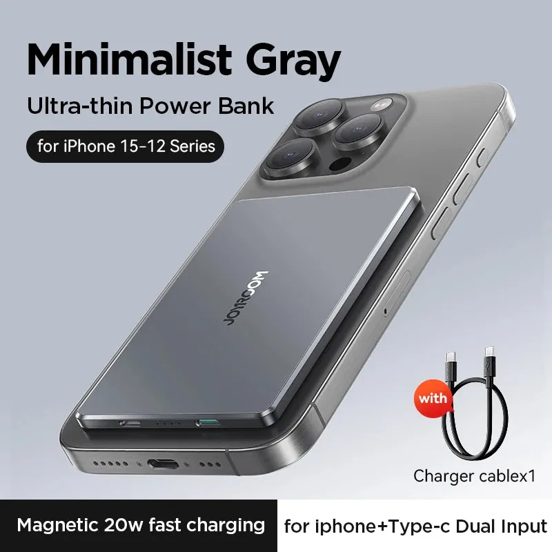 JOYROOM 20W 5000mAh Ultra Thin Wireless Charging Magnetic Power Bank