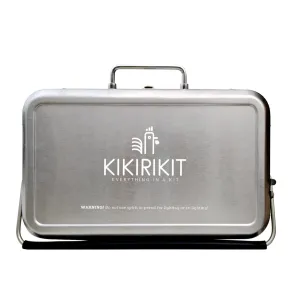 Kikirikit Foldable Portable Charcoal Barbecue Kit - Silver