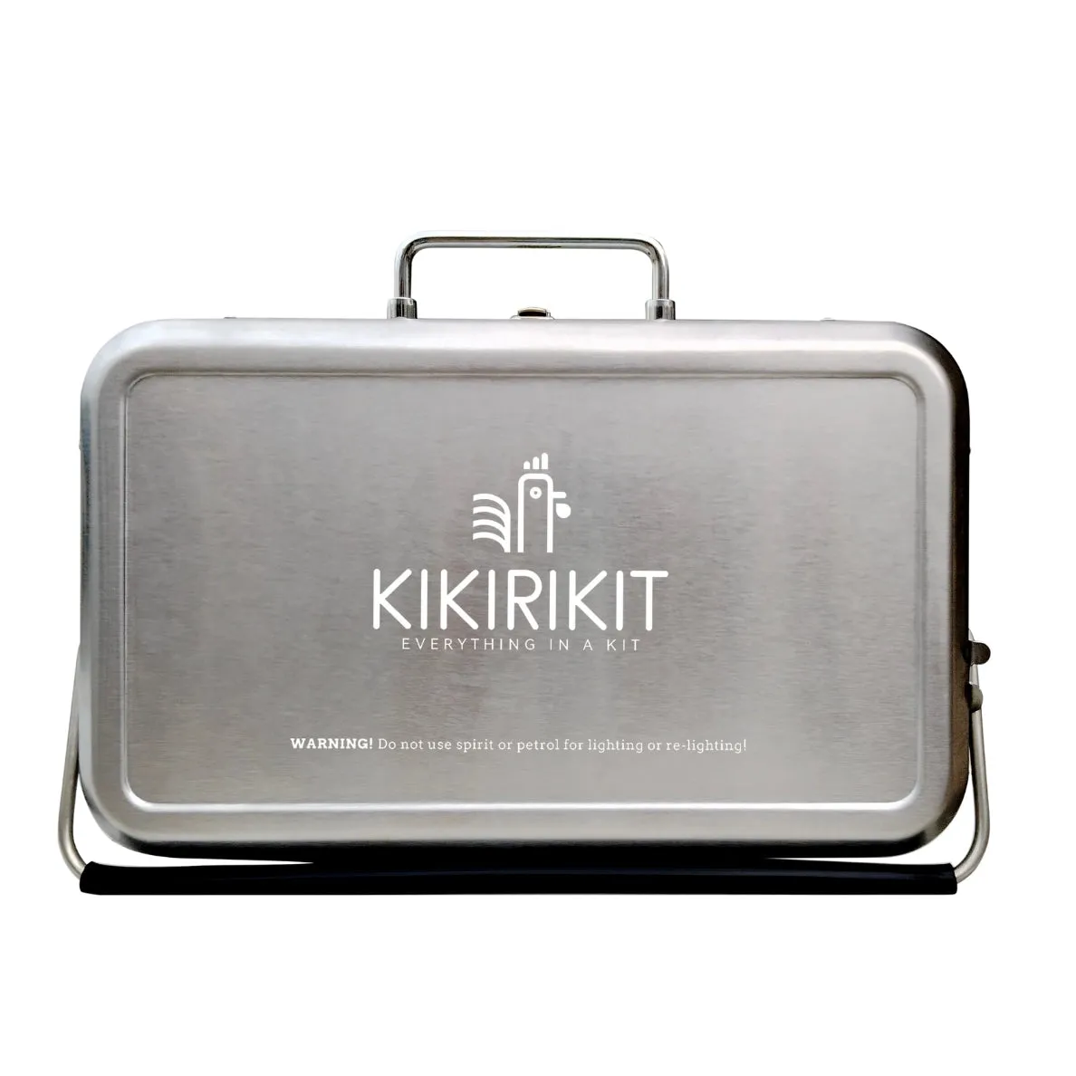 Kikirikit Foldable Portable Charcoal Barbecue Kit - Silver