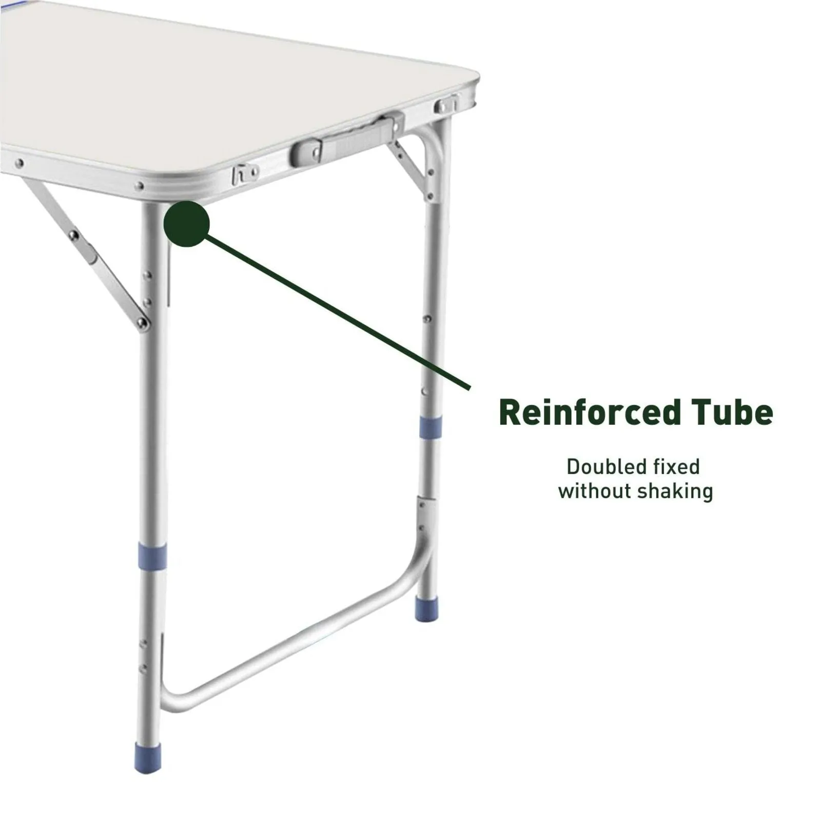 KILIROO Camping Table 120cm Silver (With 4 Chairs) - Lightweight and Portable Foldable Design