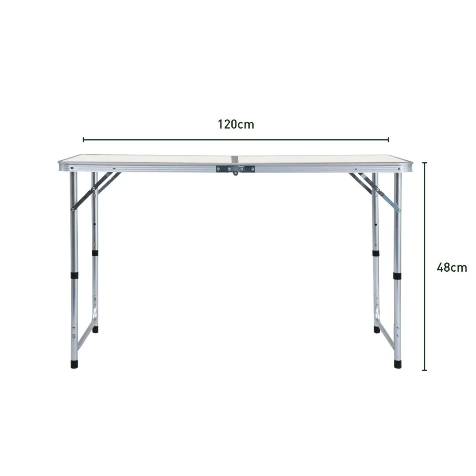 KILIROO Camping Table 120cm Silver (With 4 Chairs) - Lightweight and Portable Foldable Design