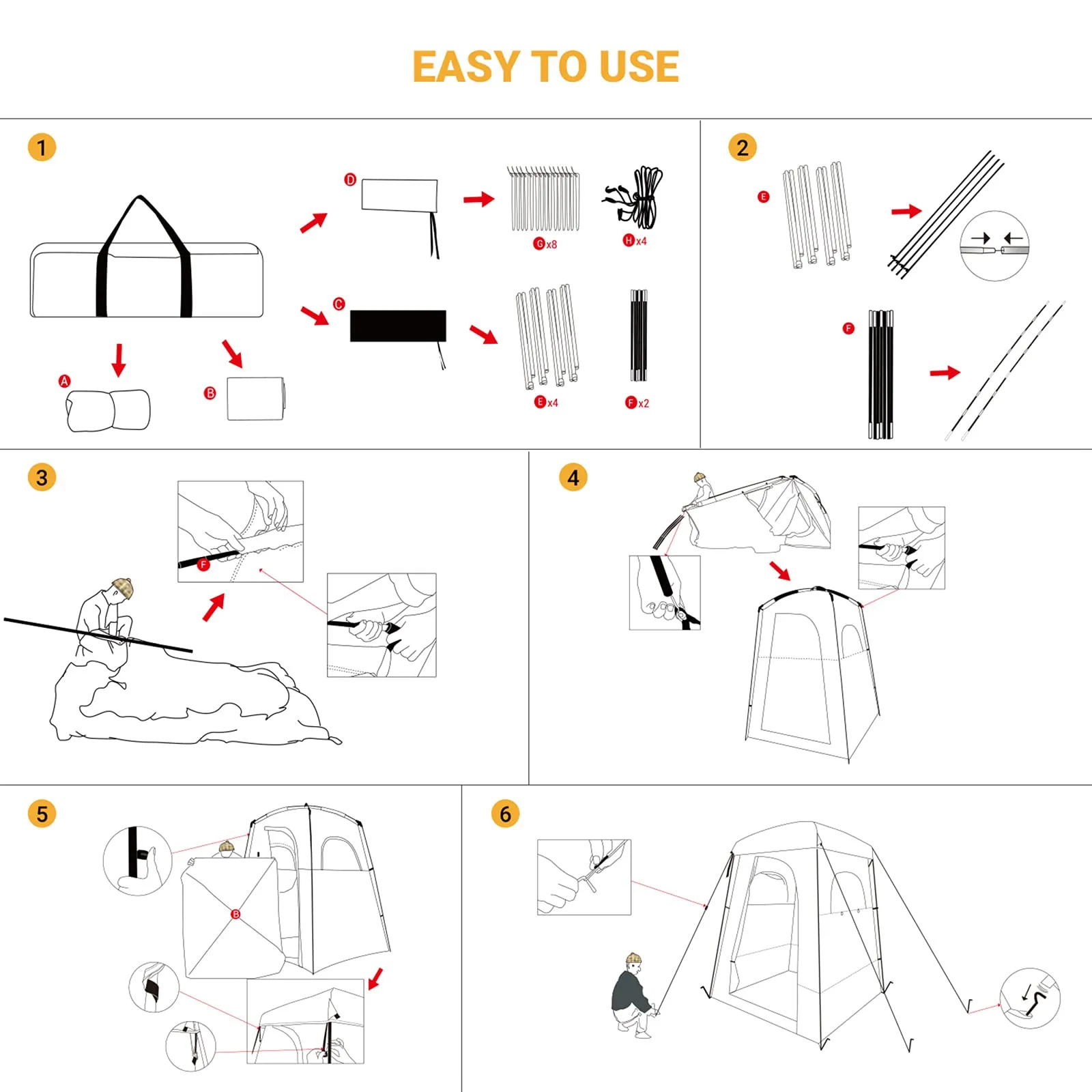 KingCamp MARASUSA Shower Tent 1 Room Privacy Shelter