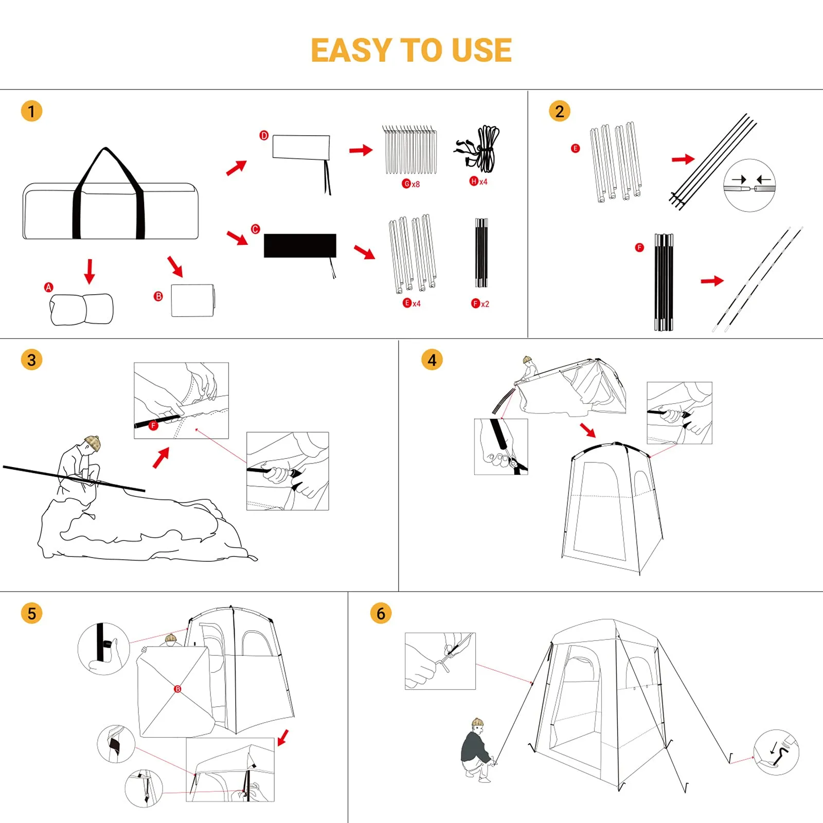 KingCamp MARASUSA Shower Tent 1 Room Privacy Shelter