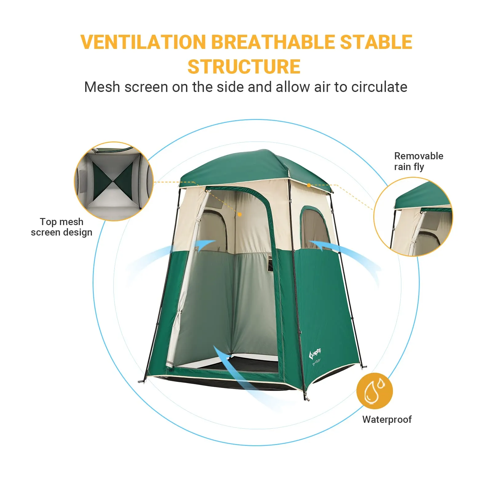 KingCamp MARASUSA Shower Tent 1 Room Privacy Shelter