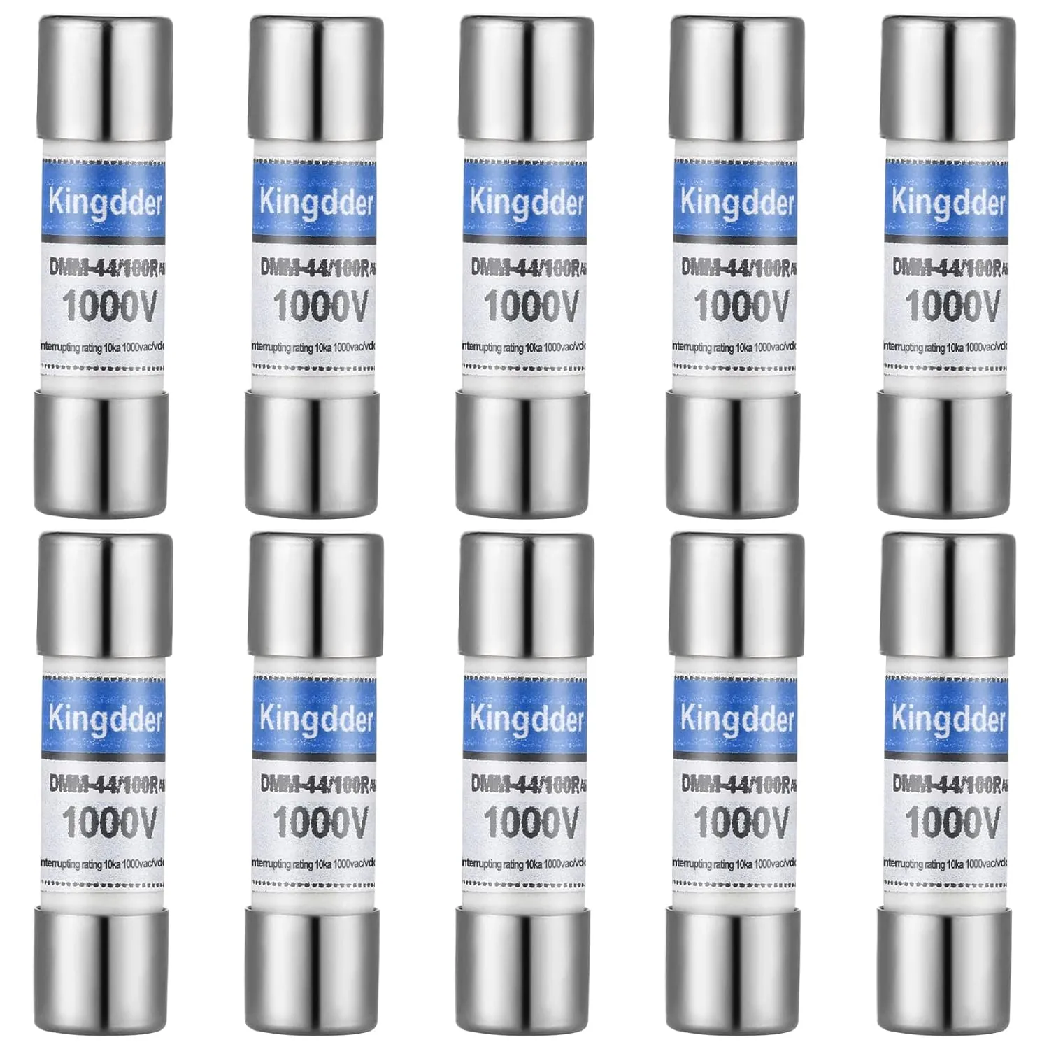 Kingdder Digital Multimeter Fuse DMM-44/100 440MA 1000V DMM Replacement Fast Acting Replacement Agent Fuse 10 x 35 mm, 3/8 Inch x 1-1/2 Inch(10 Pcs)