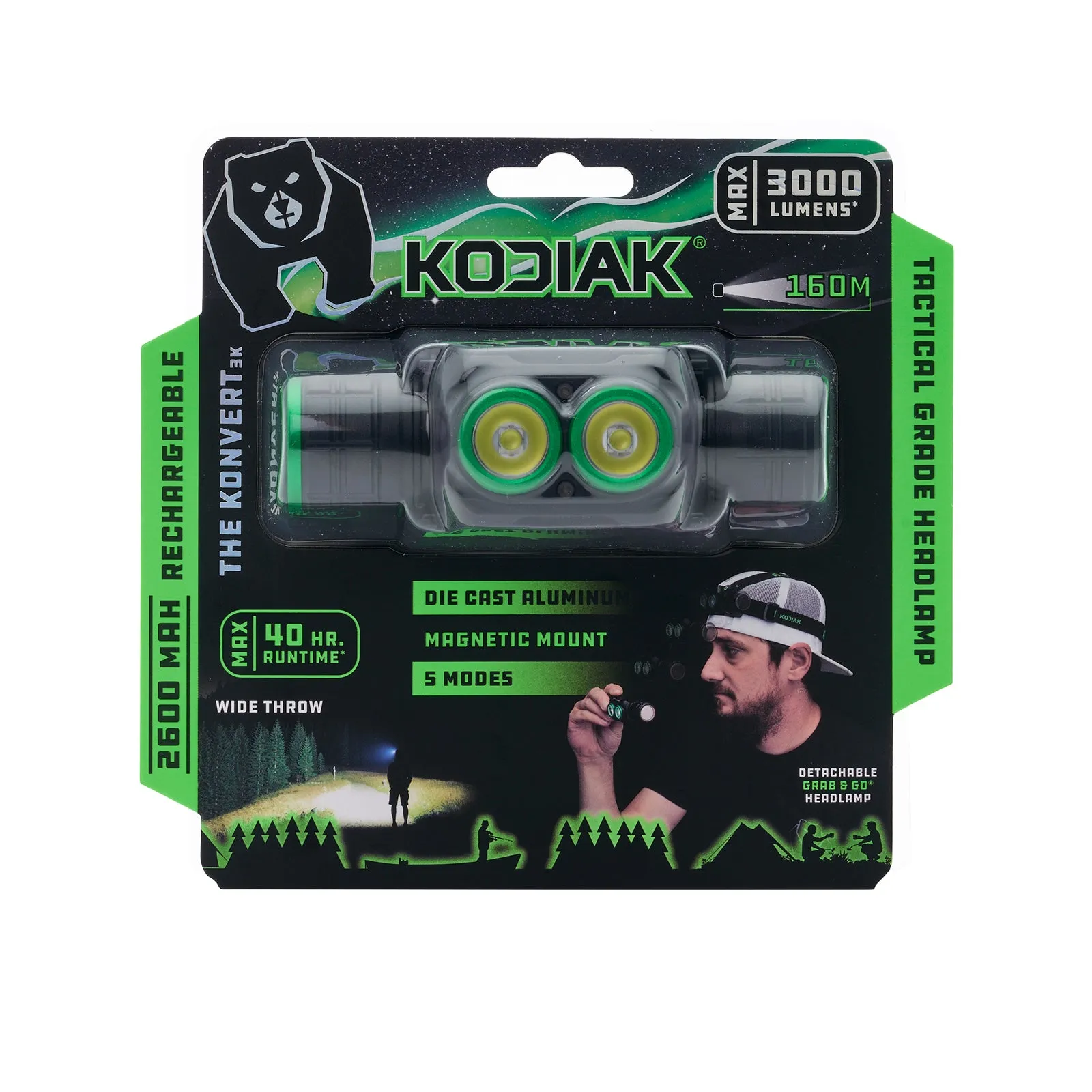 Kodiak® Rechargeable 3000 Lumen Headlamp