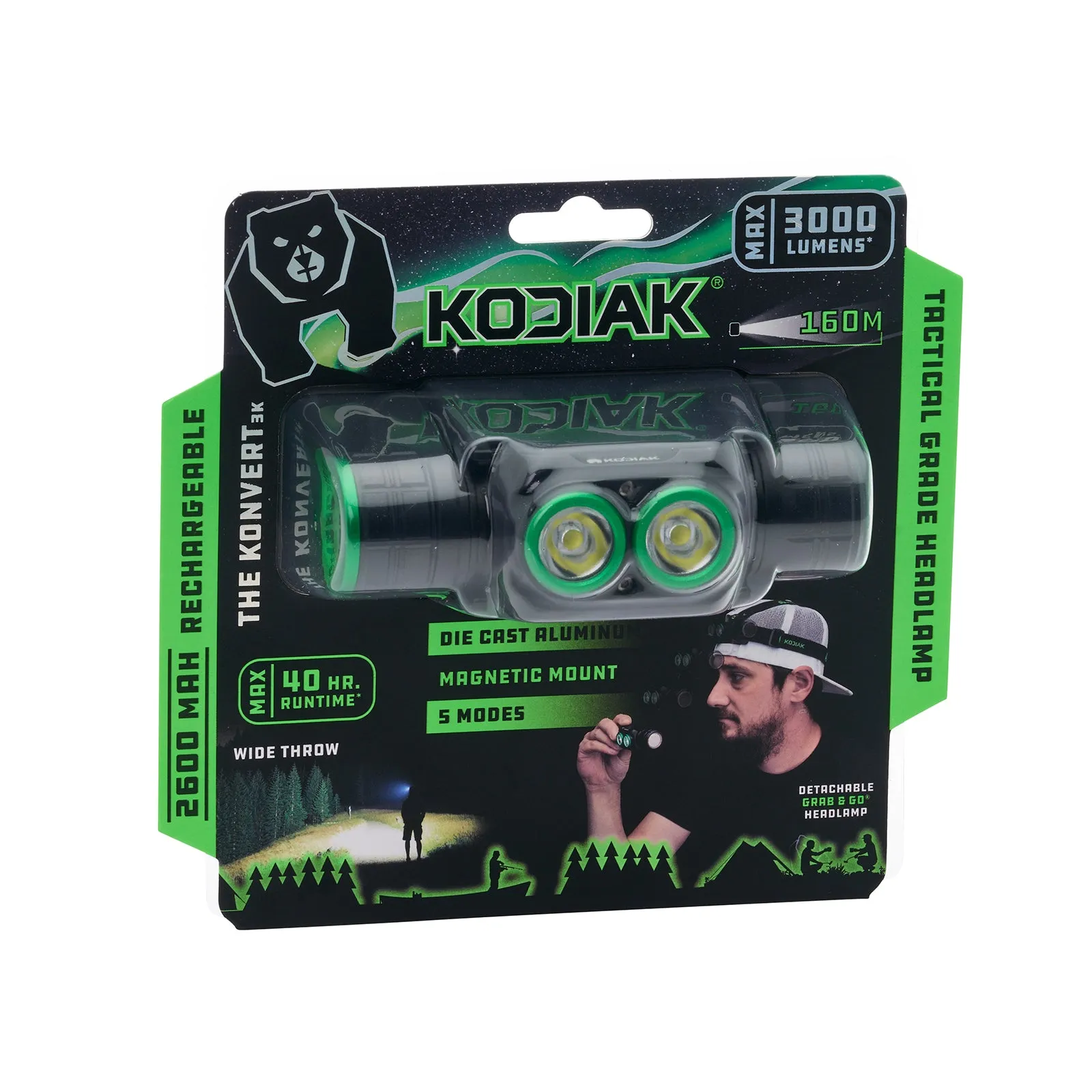 Kodiak® Rechargeable 3000 Lumen Headlamp