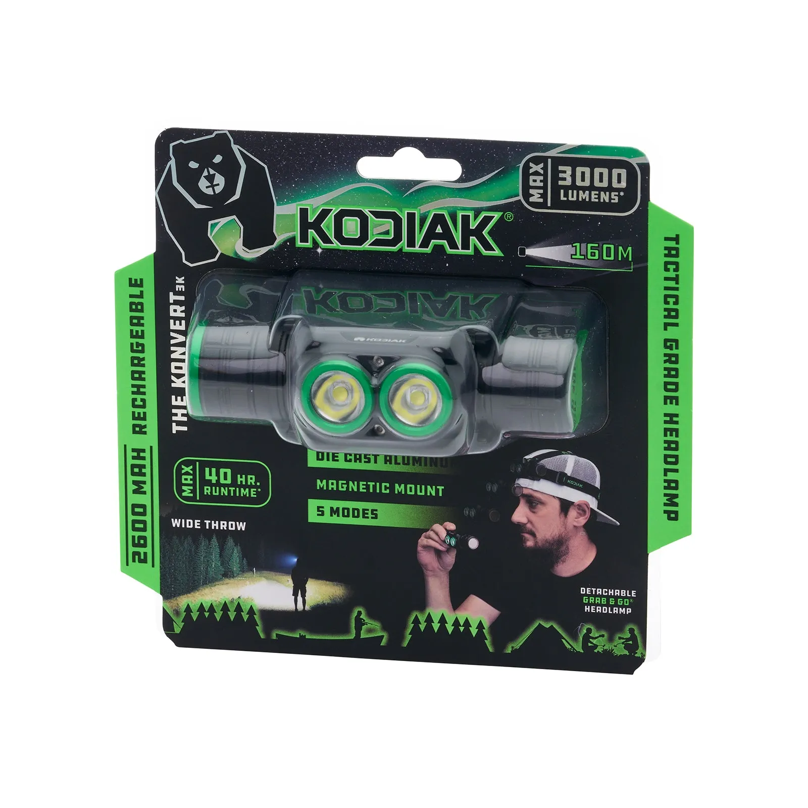 Kodiak® Rechargeable 3000 Lumen Headlamp