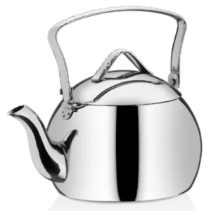 Korkmaz A093 Tombik Stainless Steel Tea Pot, Medium, 67.6 oz
