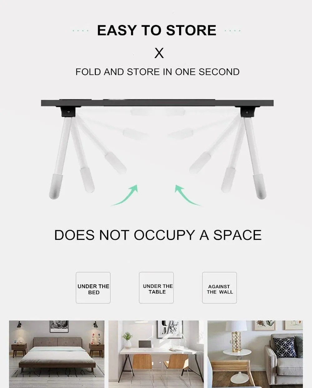 Laptop Desk with Storage and foldable legs