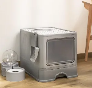 Large Double Door Drawer Foldable Cat Litter Basin