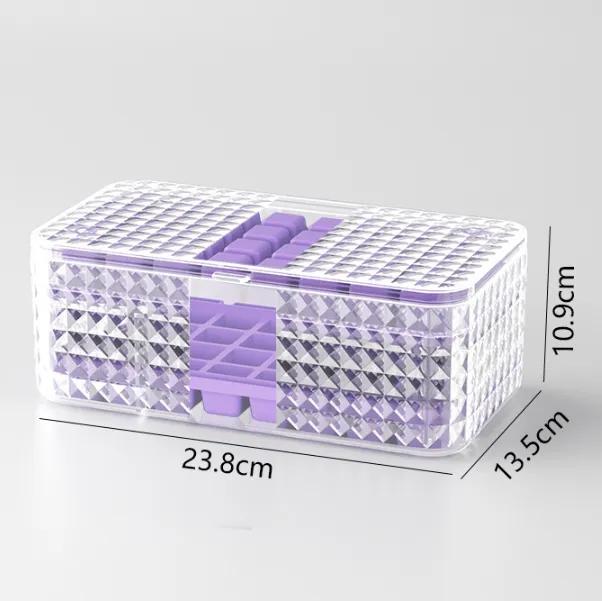 Large New Silicone Square Ice Mold Ice Cube Trays Lid Mold Storage Box Creative Tool Ice Cube Maker Cool Drinks Kitchen Bar