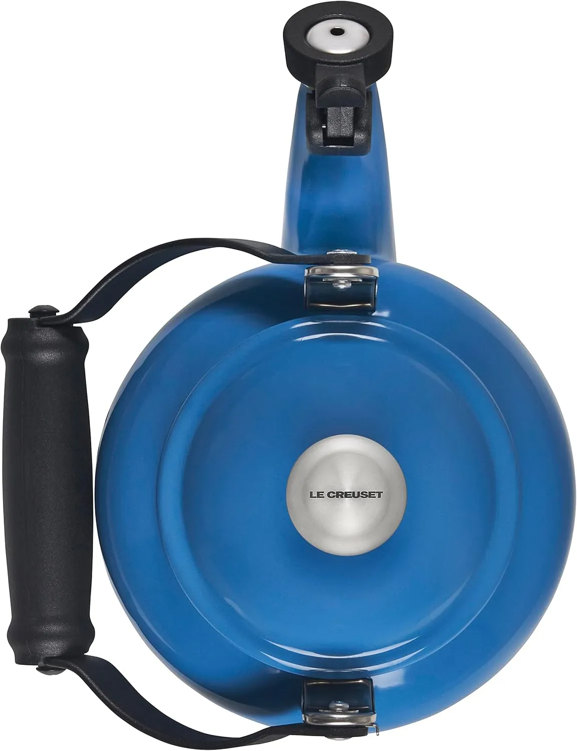 Le Creuset Enamel On Steel Demi Tea Kettle with Metal Finishes, 1.25 qt, Marseille