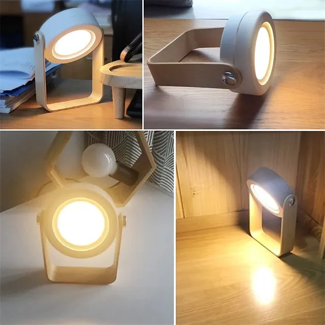 LED Foldable Table Lamp Lantern Light USB Rechargeable Touch Sensor Dimmer Switch Desk Lamp For Bedside Reading Outdoor Camping