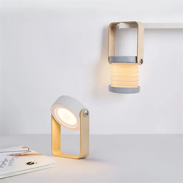 LED Foldable Table Lamp Lantern Light USB Rechargeable Touch Sensor Dimmer Switch Desk Lamp For Bedside Reading Outdoor Camping