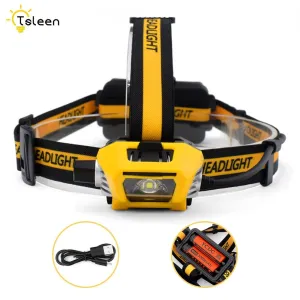 LED Headlamp Mini Headlight Rainproof Flashlight Outdoor Camping Fishing Head Light Lamp Torch Lantern Power by AA/18650 Battery