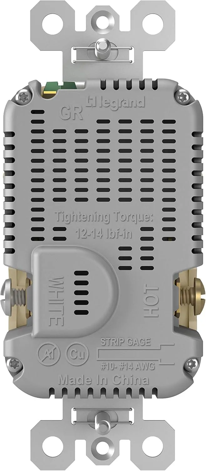 Legrand Pass & Seymour TR20USBAC6I 20 Amp Tamper-Resistant Heavy-Duty Specification Grade Decorator Duplex Receptacle Outlet with Ultra Fast USB A/C 6.0A Charging Ports, Ivory (1 Count)
