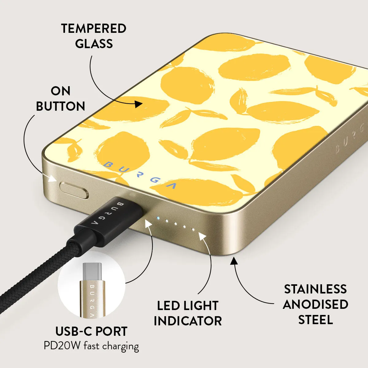 Lemon Tart - Magnetic Power Bank