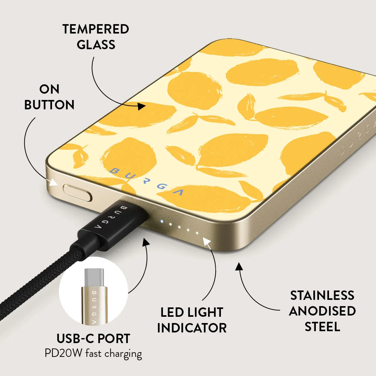 Lemon Tart - Magnetic Power Bank