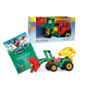 Lena Toy Tractor and Shovel with Toy Figure   Kneipp Kids Bubble Bath (40ml)
