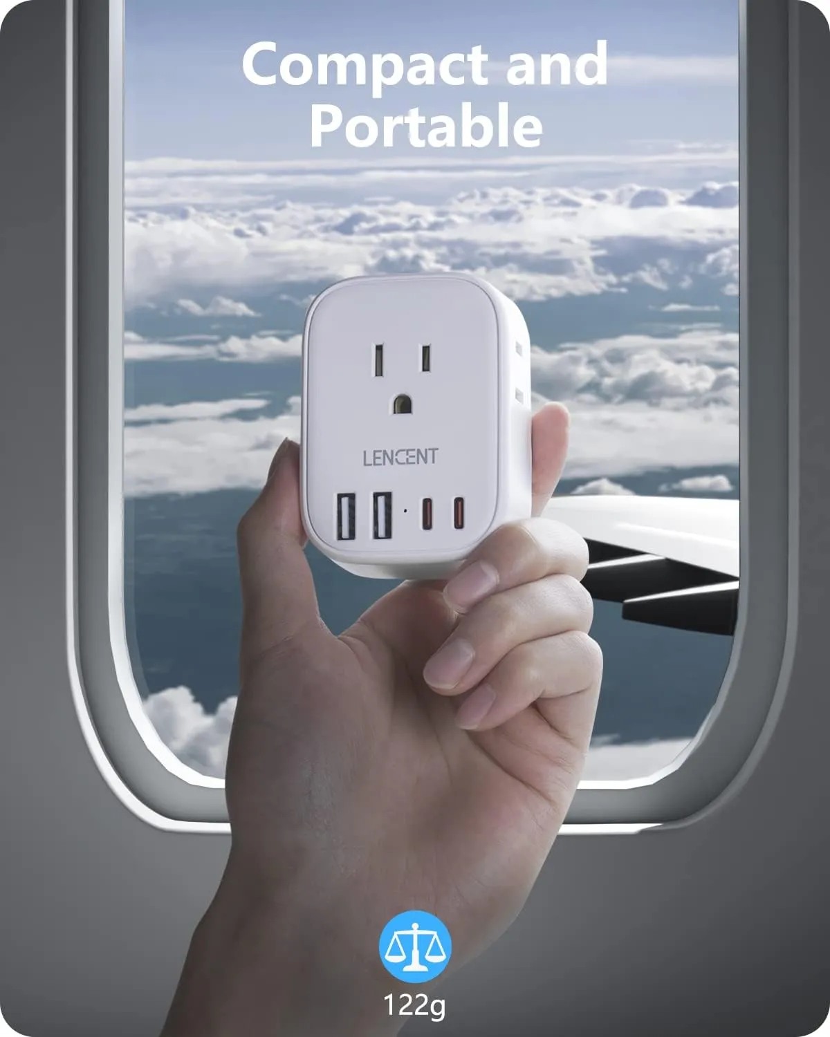 LENCENT 3 Pack US to UK Ireland Travel Plug Adapter, Grounded Type G Outlet Adaptor with 4 USB Charger(2 USB C), 4 Outlets Converter for USA to Dubai Scotland British London England Hong Kong Ireland
