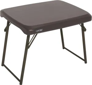 Lifetime 280488 Compact Folding Low Side Table for Camping, Brown