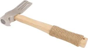 Magnetic Roofing Hammer, 28oz Faced Roofing Hatchet with Hemp Rope Anti Slip Wood Handle for Quick Installation of Nails and Felt Hats