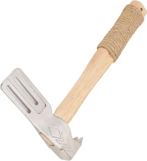 Magnetic Roofing Hammer, Multifunctional Magnet Roofings Hatchet with Hemp Rope Anti Slip Wood Handle, Roofing Hammer Tool for Installing Roofings Nails Felt Hats
