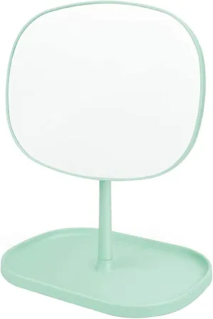Makeup Mirror Makeup Mirror Desktop Mirror, Dormitory Student Makeup Mirror, Table Vanity Mirror, Girl Princess Mirror Portable Small Mirror (Color : Brown)