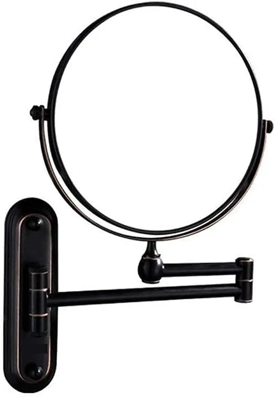 Makeup Mirror Vanity Mirror Bathroom Wall Mounted Magnification and Normal Double-Sided 6-Inch 360° Rotating Extendable Cosmetic Mirror