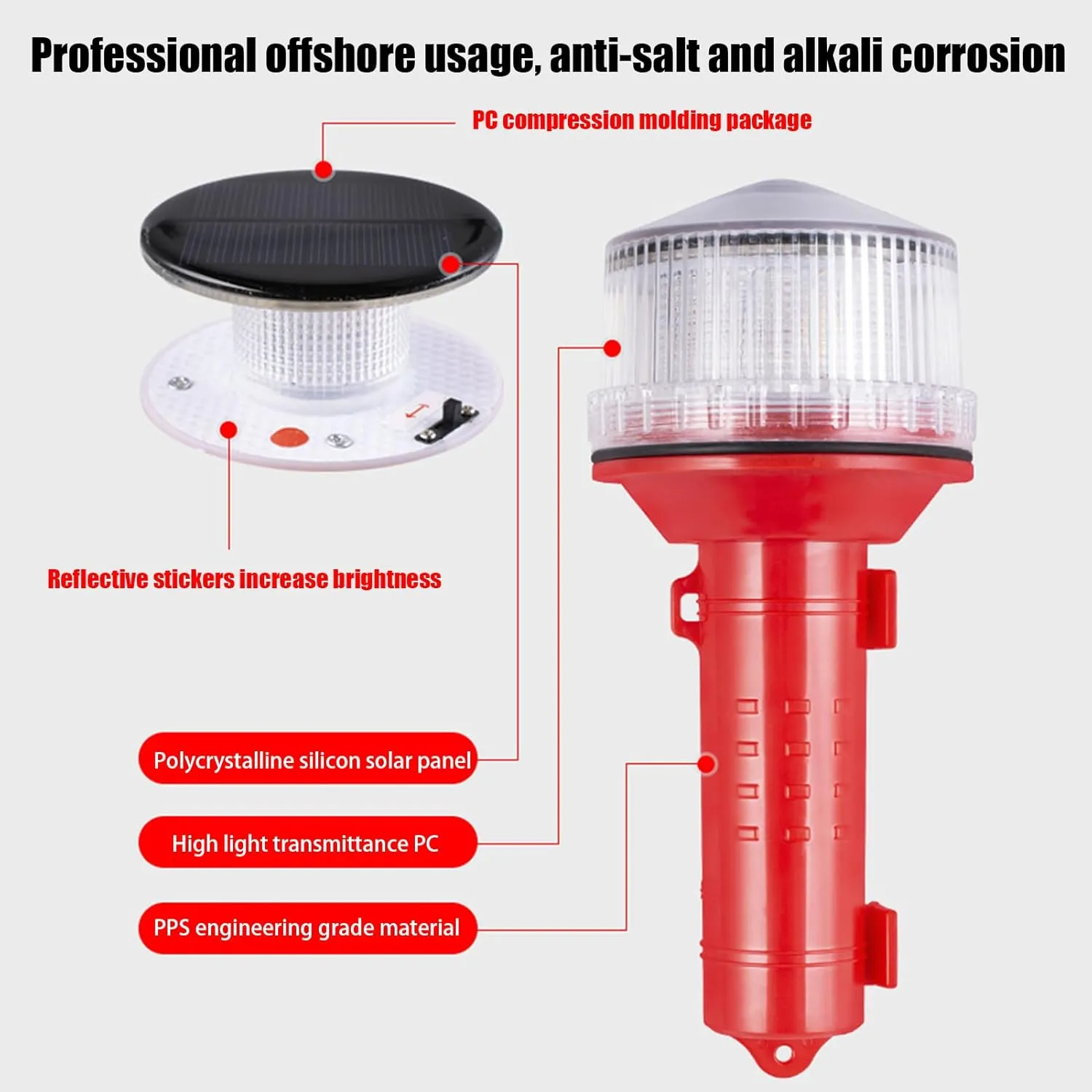 Marine Boat Flares Flares Navigation Flares - LED Marine Marine Strobe Light - Multifunctional Lighting, Navigation Survival Accessories, Safety Gear for Kayak Yat