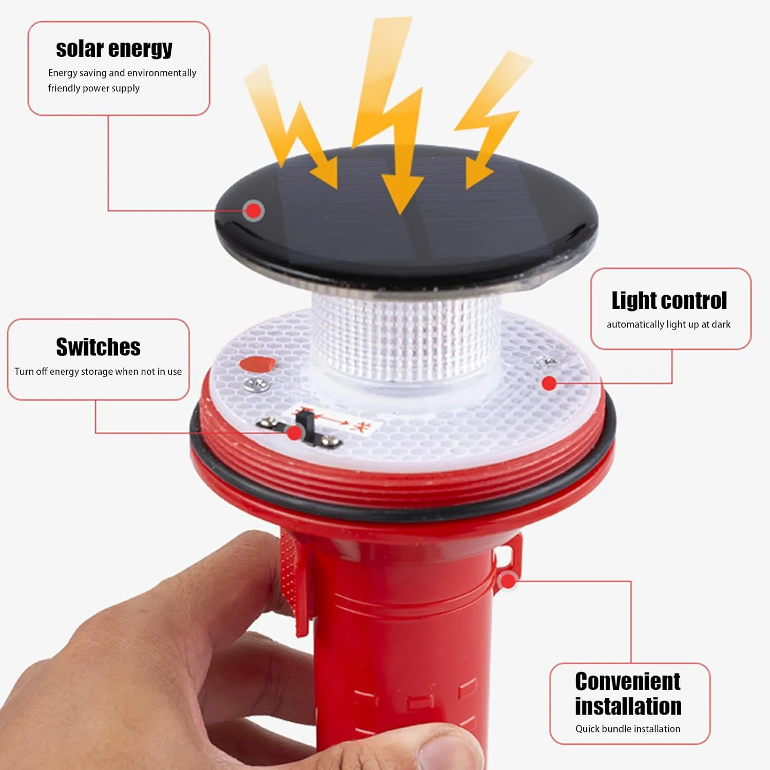 Marine Boat Flares Flares Navigation Flares - LED Marine Marine Strobe Light - Multifunctional Lighting, Navigation Survival Accessories, Safety Gear for Kayak Yat