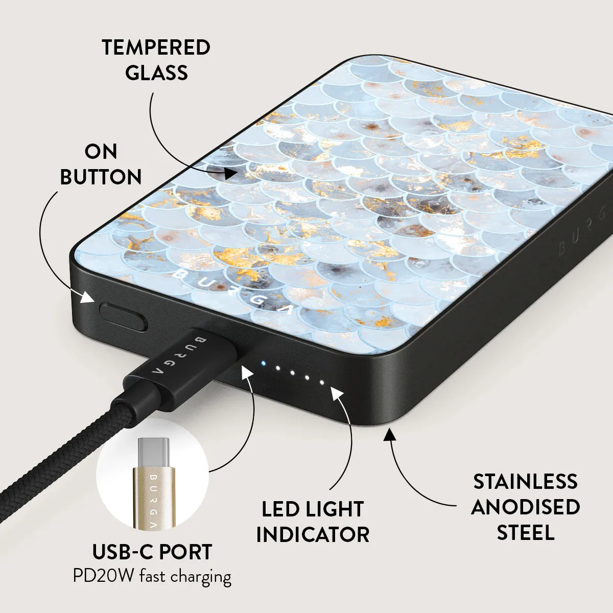 Mermaid Skin - Magnetic Power Bank