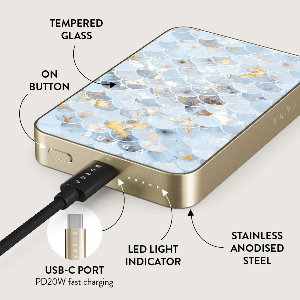 Mermaid Skin - Magnetic Power Bank