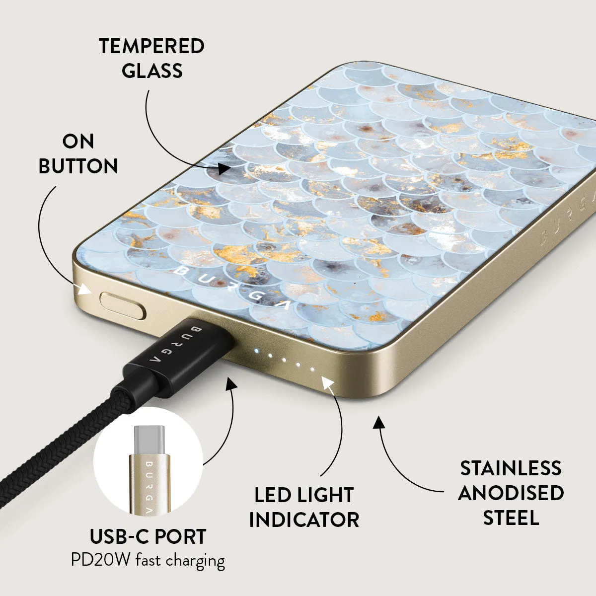 Mermaid Skin - Magnetic Power Bank