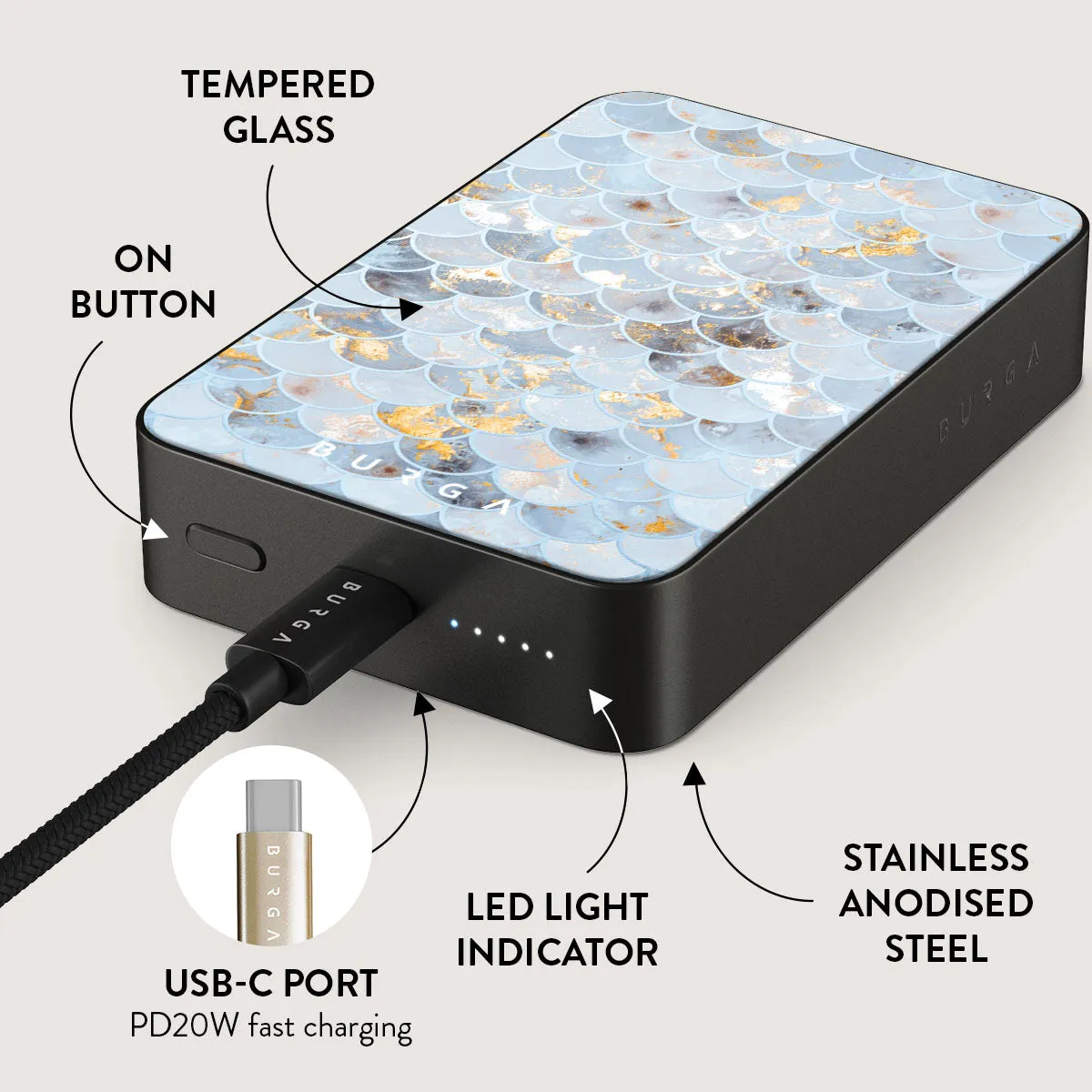 Mermaid Skin - Magnetic Power Bank