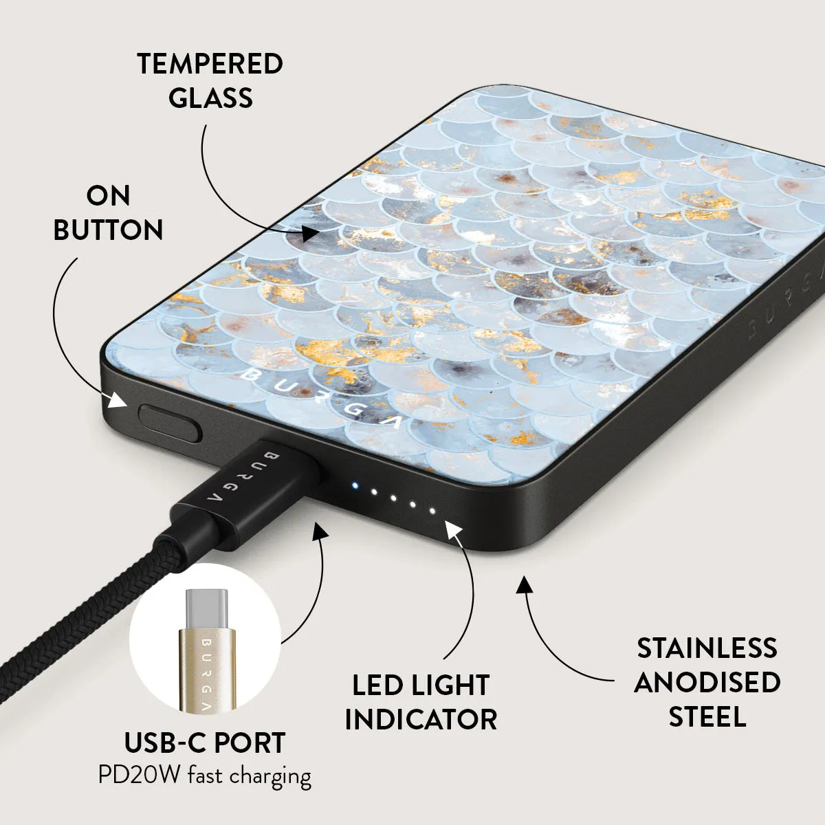 Mermaid Skin - Magnetic Power Bank