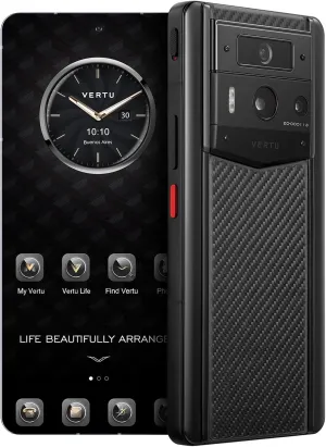 METAVERTU 2 Carbon Fiber 5G AI Phone, Unlocked Android Web 3.0 Smartphone, 3 Systems, 50MP Camera, 120Hz 1.5K 1260×2800 AMOLED Display, Dual SIM, 65W Fast Charge (Black, 1 TB)