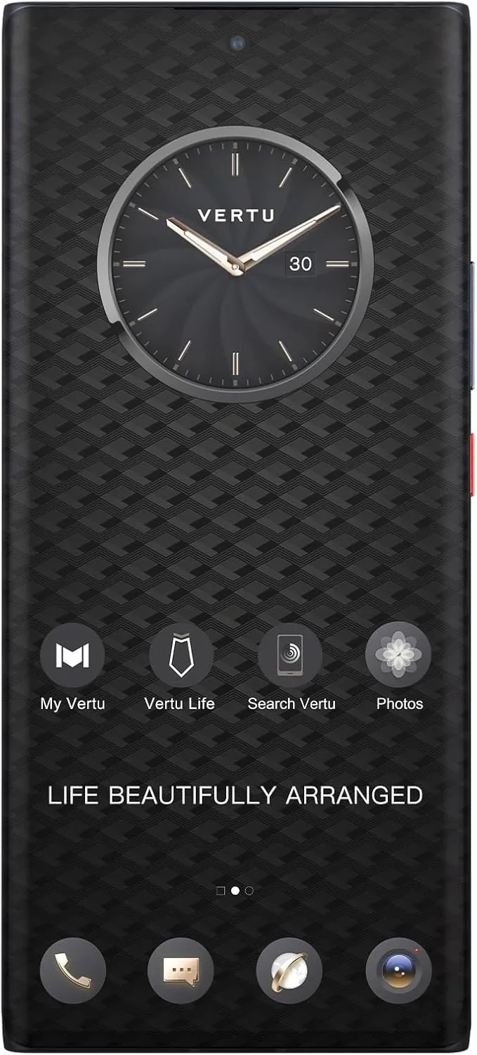 METAVERTU Web 3.0 Calfskin 5G Phone, Unlocked Android Smartphone, Secure Encrypted, Double Systems, 64MP Camera, 144Hz AMOLED Curved Display, Dual SIM, Fast Charge (Enameled, Blue, 12G 512G)