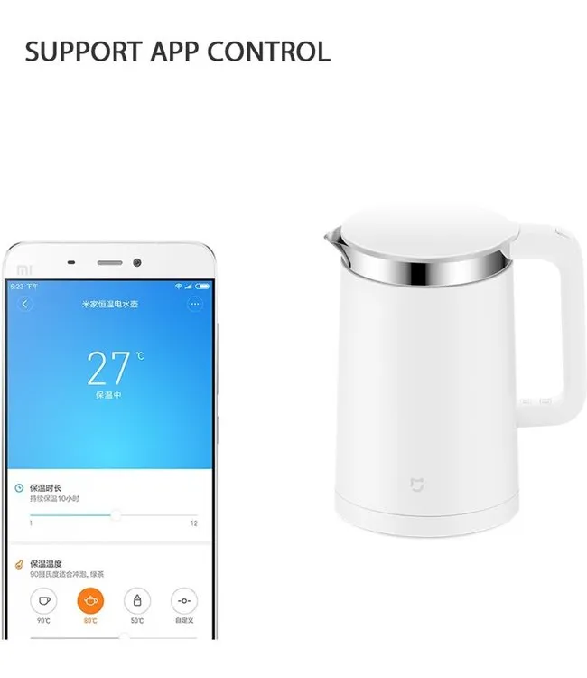 Mi Xiaomi - Stainless Steel 1800W Smart Kettle Pro