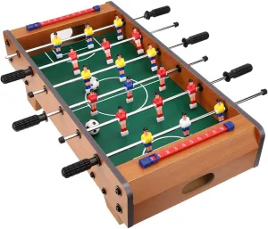 Mini Foosball Table, 20 Inch Table Top Football Table Soccer Game with Footballs and Score Keepers, Wooden Soccer Game Tabletop for Kids Adults Game Room Family
