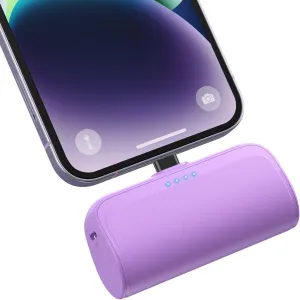 Mini Portable Charger Power Bank for iPhone,5200mAh Portable Phone Charger,Compact PD Fast Charging Battery Pack Compatible with iPhone 14/14 Plus/Pro Max/13/12/12 Mini/11/XS/XR/X/8/7/6