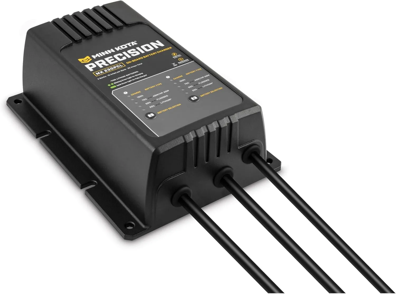 Minn Kota MK 230 PCL On-Board Precision Battery Charger - 2 Bank x 15 Amp