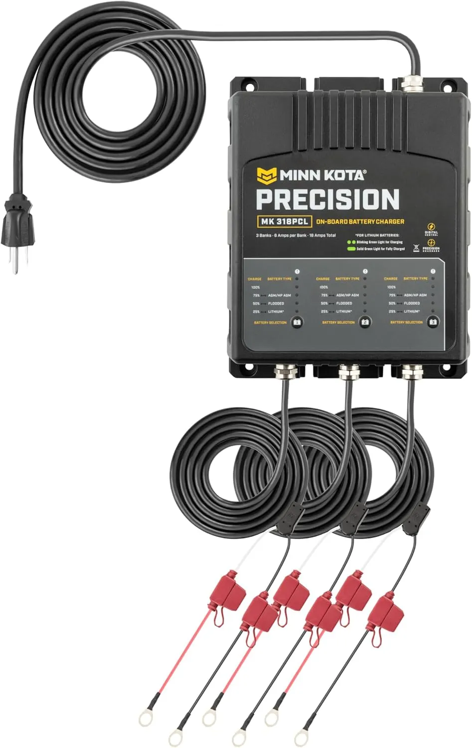 Minn Kota MK-318PCL On-Board Precision Battery Charger - 3 Bank x 6 Amp