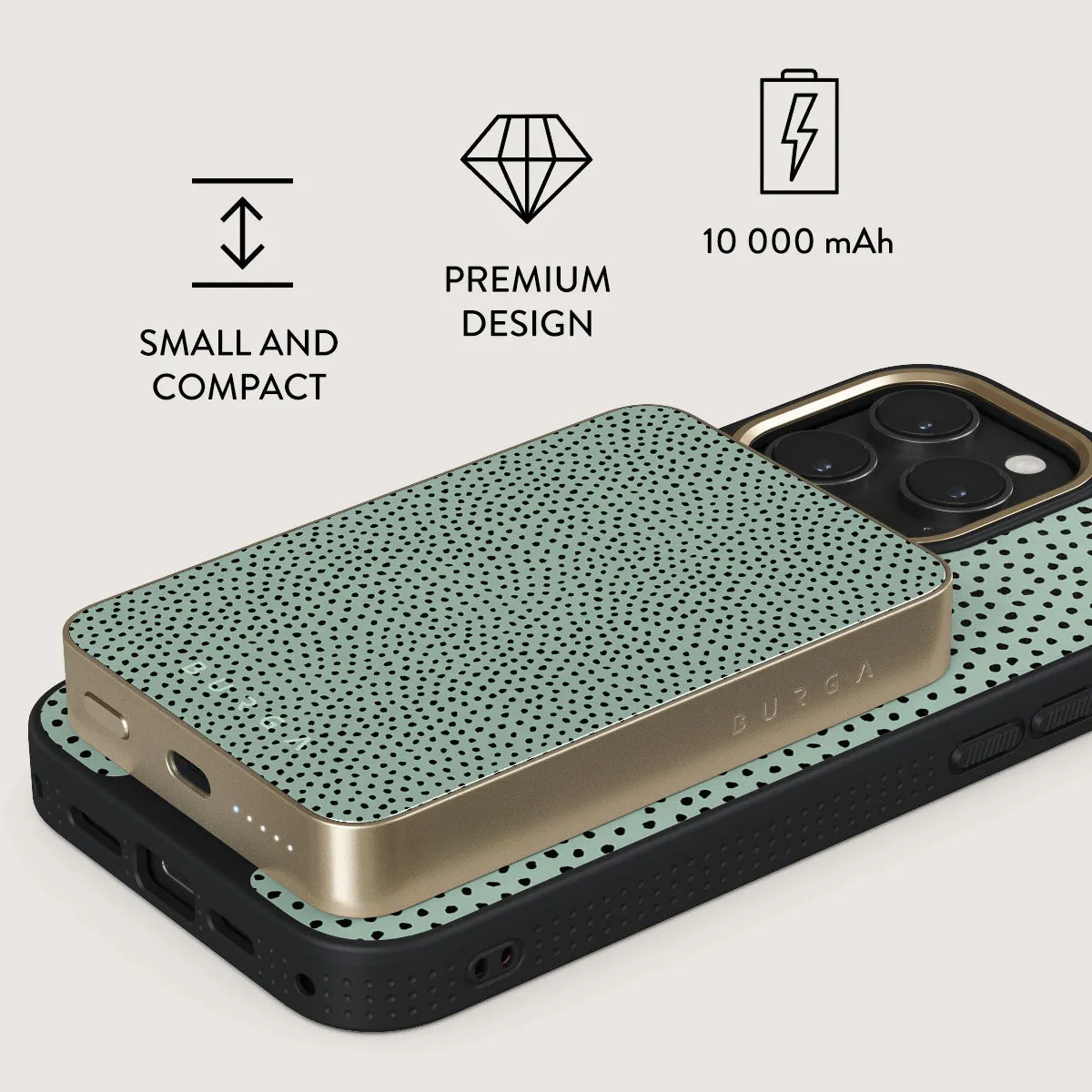 Mint Gelato - Dots Magnetic Power Bank